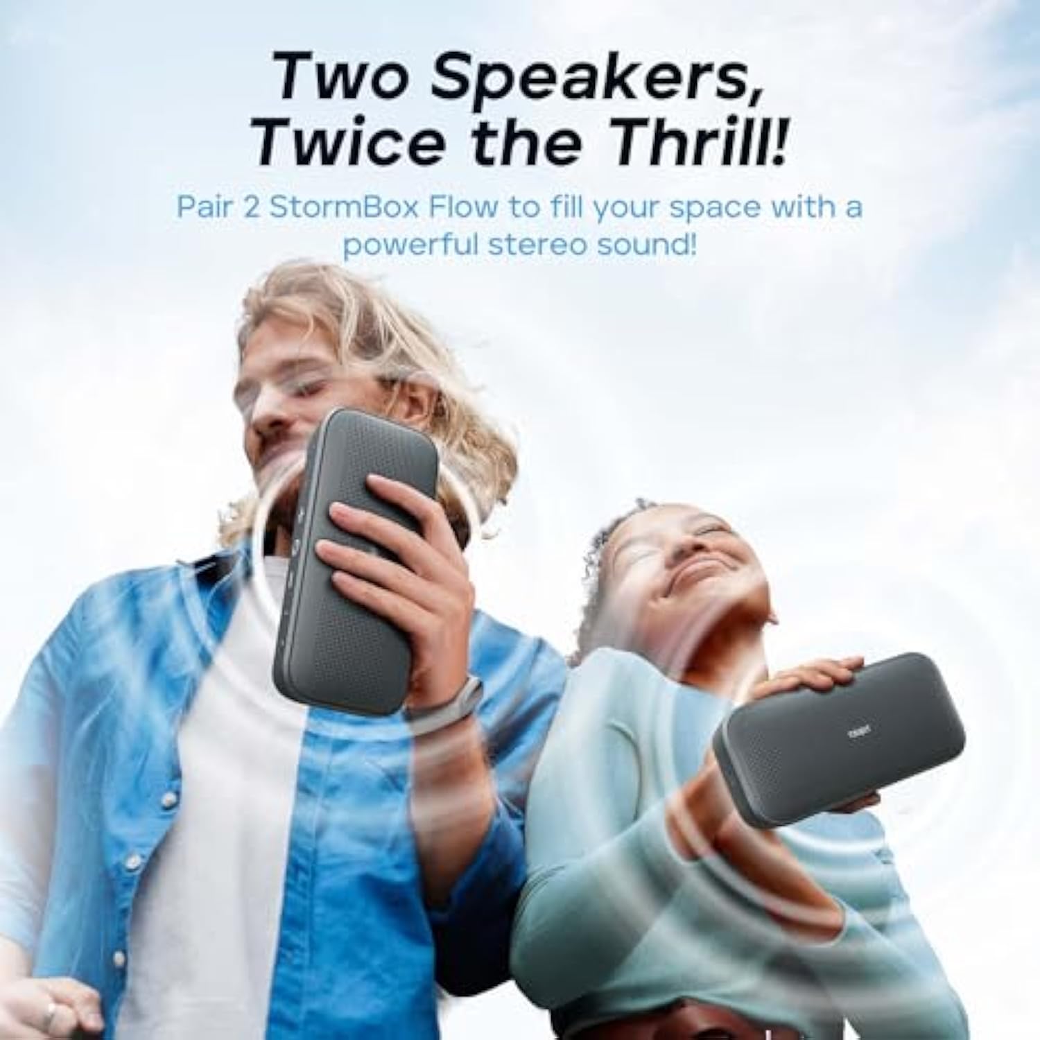 Bluetooth Speaker, Portable Speaker With Xbass, 30H Playtime Wireless Speaker, Ip67 Waterproof, Bluetooth 5.3, Tws, Custom Eq, Type-C Speaker For Outdoor Travel Beach