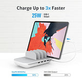 70W Charging Station For Multiple Devices,5 Port Charging Dock With 15W Wireless Charger, 25W Usb C Pd/Pps Fast Charging For Galaxy,Lpad,Lphone 15/14/13/Xs/Max