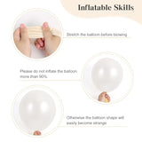 129Pcs Pearl White Balloons Different Sizes 18 12 10 5 Inch For Garland Arch Kit, Latex Balloon For Wedding Engagement Anniversary Bridal Baby Shower Birthday Party Decoration