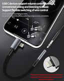 Aux to USB C Lightning for iPhone 17 16 15 14 13 Pro Max (2in1) 3.5mm Audio Adapter Headphone Jack Dongle Cable Female Car Port Splitter Compatible