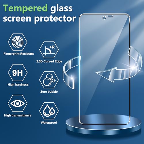 for  Galaxy Xcover 7 Pro Screen Protector with Camera Lens Protector, 9H Hardness Anti-Scratch Tempered Glass flim, Case Friendly,