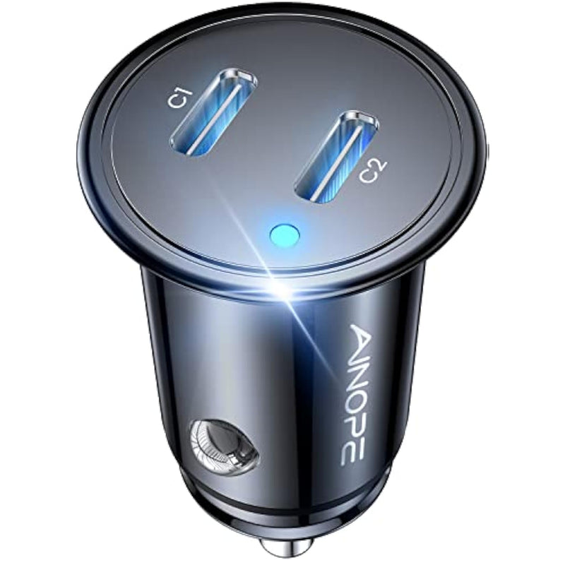 Usb C Car Charger For Iphone 15, Smallest 56W Car Charger Adapter Fast Charginig, Pd 3.0 Dual Usb Compatible With Iphone 15 Pro Max Plus/14/13 Pro/12 Pro/12 Mini, Galaxy, Ipad Pro