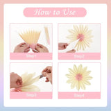 Pastel Paper Fans, Pastel Party Decorations For Classroom, Birthday, 9 Pcs Yellow, Pink And Purple Pastel Paper Flower Decorations For Baby Shower, Wall Decor