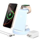 Charging Station for iPhone Charger Stand: 3 in 1 Wireless Charger for  iPhone 17 16e 16 15 14 13 12 Pro Max for  Watch 11-2 Series for