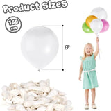 160 Pcs 5" Matte White Latex Balloons for Wedding Birthday Party