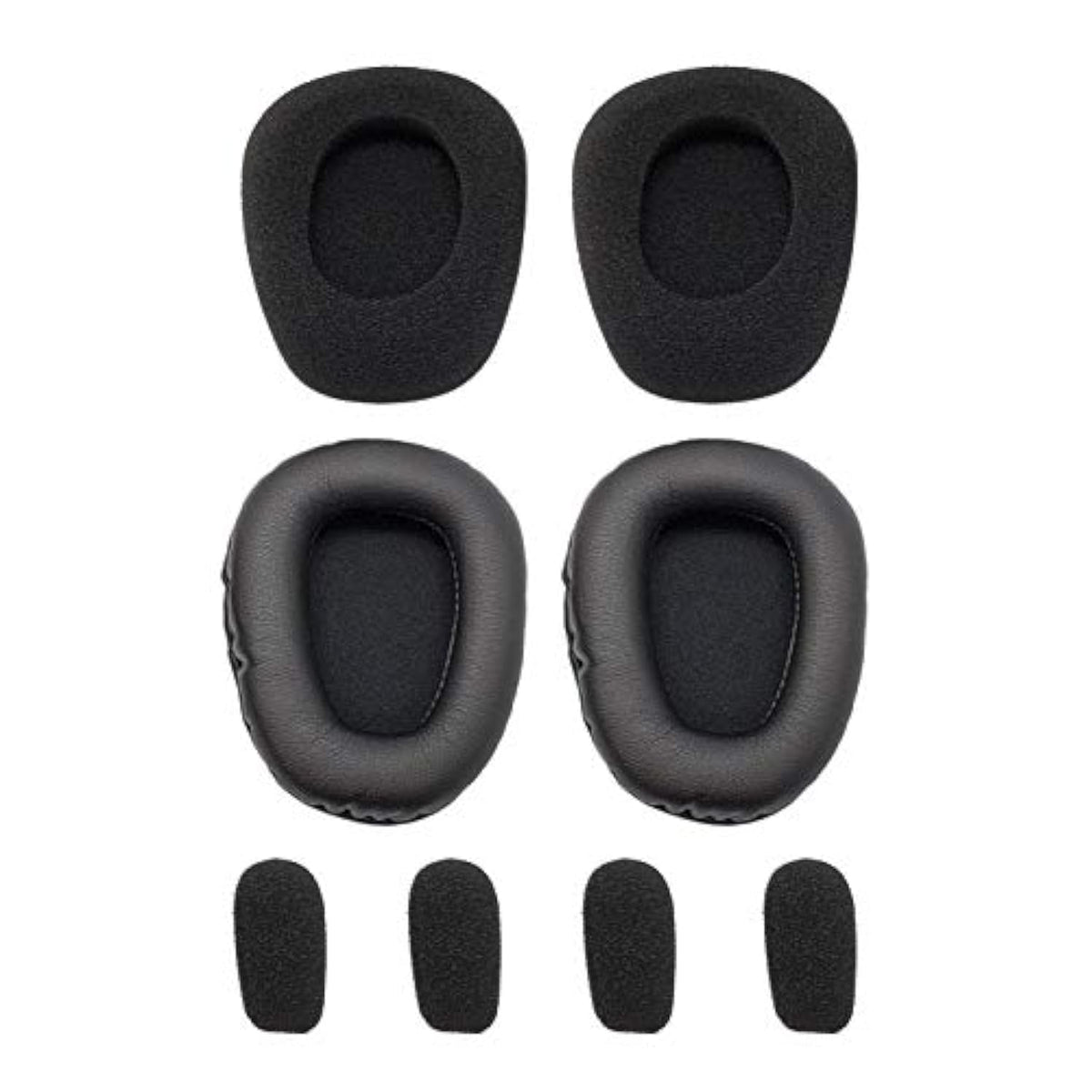 Blucoil EPMC-B550XT Replacement Ear Pad Cushions and Microphone Windscreens Kit for Blueparrott B550-XT Headset