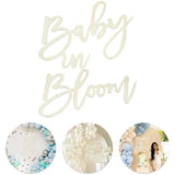 Wooden Baby In Bloom Sign, 16"X12" Baby Shower Party Decorations For Boy/Girl, Gender Reveal Backdrop, Photography Background
