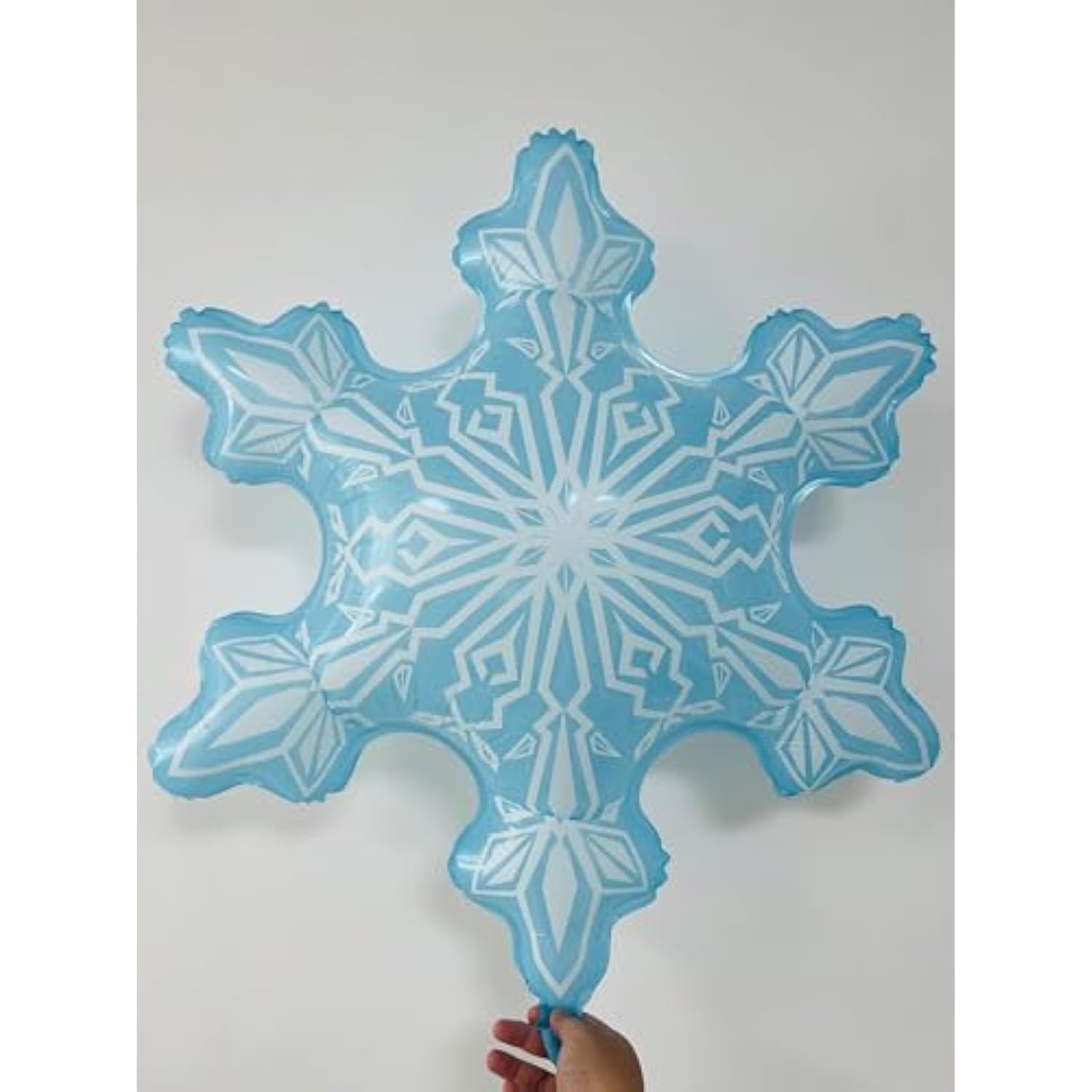 6 Pcs Blue Snowflake Balloons Large 36Inch Foil Mylar Balloons For Winter Christmas New Year Ice Snow Wonderland Frozen Themed Birthday Wedding Party Decorations