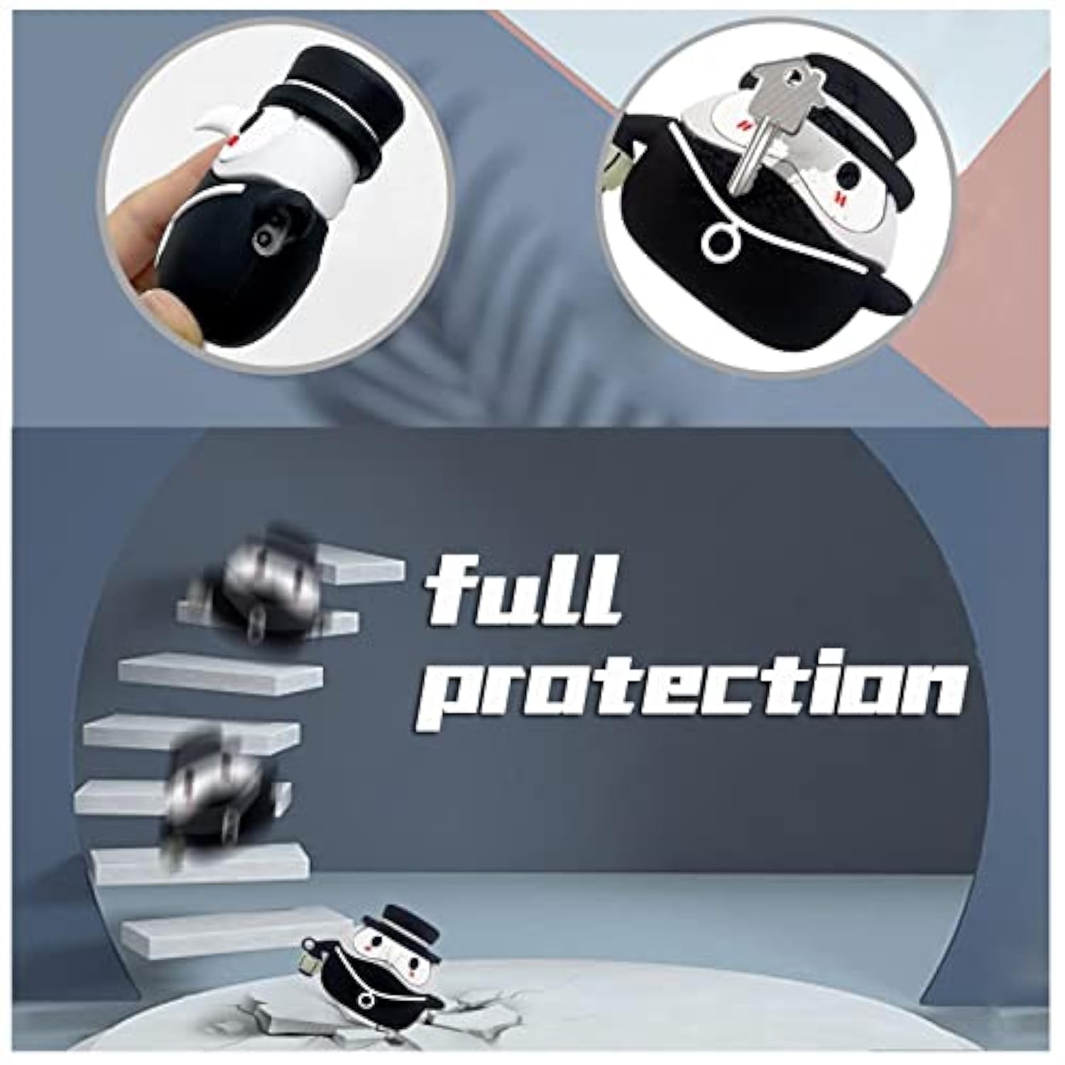 Compatible With Airpods Pro 2Nd/1St Generation Cute Case Cover With Keychain, Luminous Medieval Plague Doctor Anime Design Compatible With Airpods Pro(2019/2022) Tpu Silicone Case