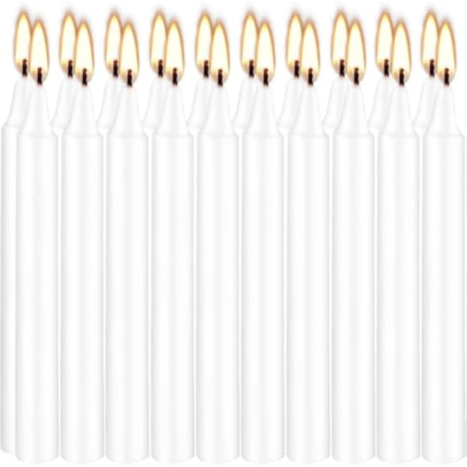 White Candles Set Of 40, 4" White Spell & Chime Candles, Unscented Mini Taper Candle For Witchcraft, Wiccan Altar, Magic Tools, Rituals, Prayer, Meditation And Christmas Party Decoration