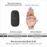 Bluetooth Rechargeable Mouse For Ipad Air/Ipad Pro/Laptop/Tablet/Iphone/Pc, (Not For Mac,Macbook) Black