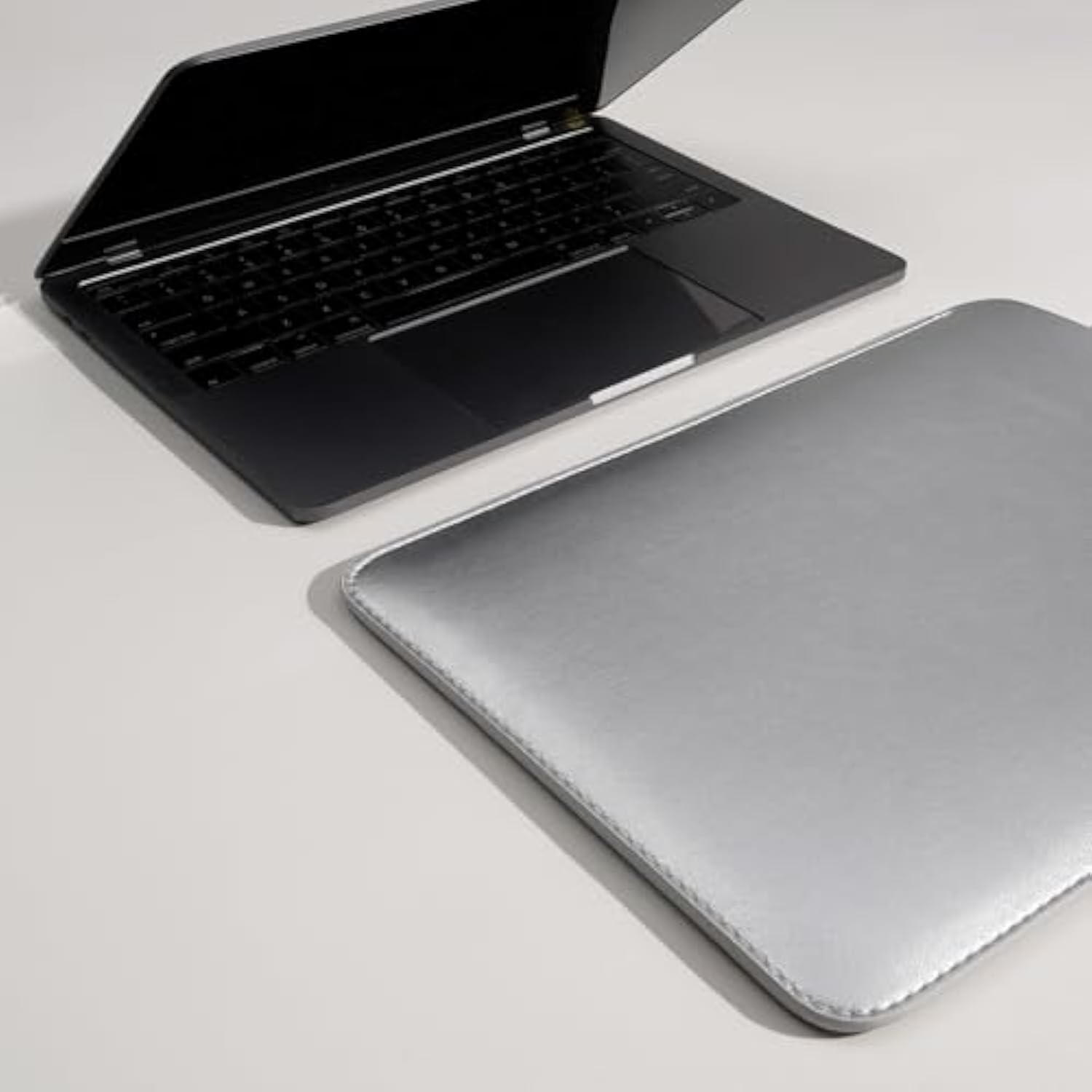 Laptop Sleeve 13 Inch Compatible With 2024 Macbook Air 13 A3113 M3 A2686 M2, New Macbook Pro 13 M2 M1 Color Silver