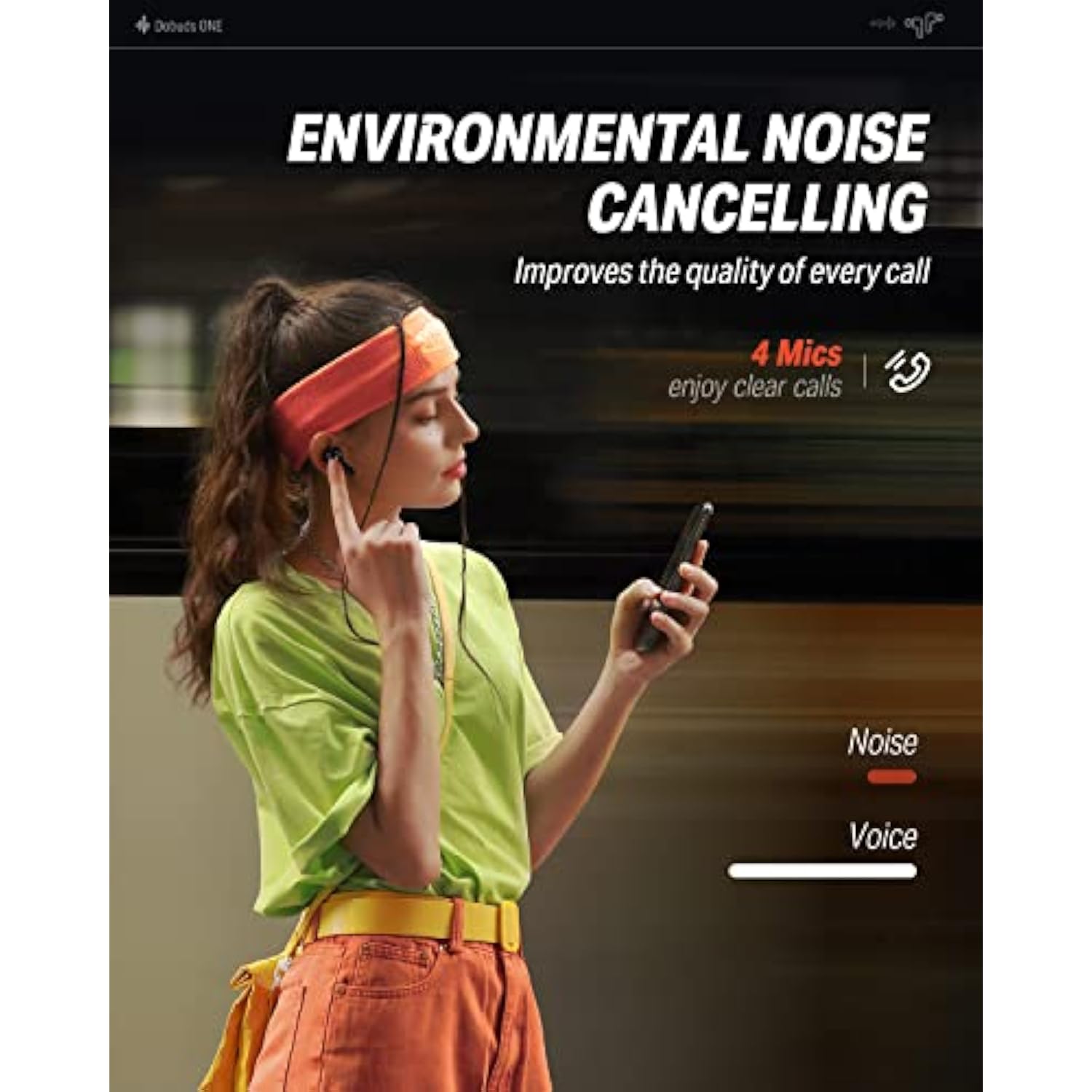 Noise Cancelling Wireless Earbuds, Bluetooth 5.2 Earphones With 4 Mic Clear Ca