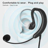 Usb Ear Hook Headset, Black, In Ear, Wired, Computer Headsets, Skype/Msn Headset, Noise Isolation, 100-5600Hz, 1 Count