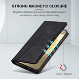 Flip Wallet Case for  S24 5G,Leather Magnetic Folio Cover with Card Holder,Kickstand - TPU Shockproof Durable Protective Phone Case,Black
