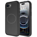 For Iphone 16E Case [Compatible With Magsafe] [Shockproof] [Dropproof] [With Screen Protector ] Heavy Duty Protection Phone Case Cover For Apple Iphone 16E 2025 6.1 Inch (Black)