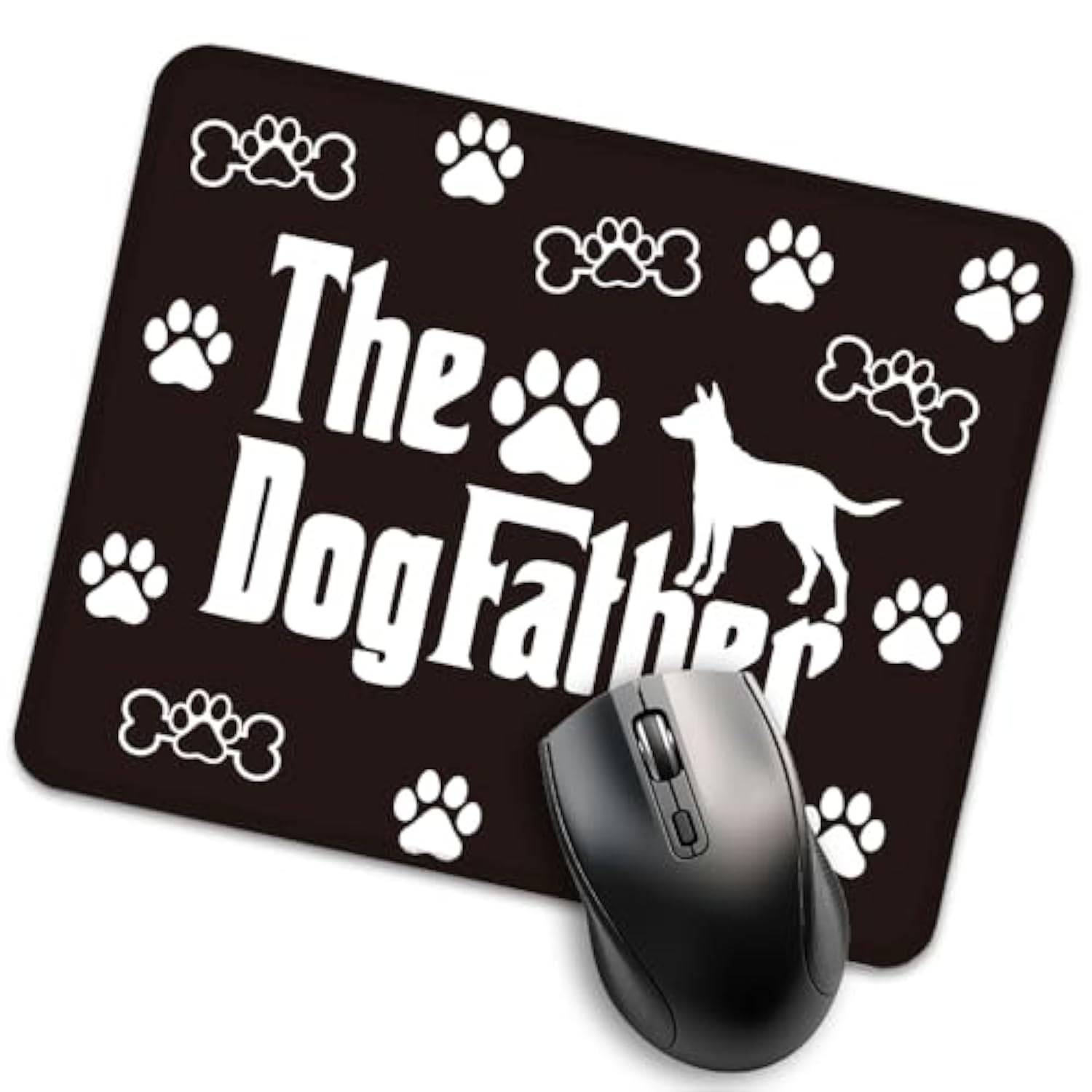 The Dogfather Funny Mouse Pad For Desk, Dog Lover Gifts, Cute Mousepad Gifts For Dog Dad Friend, Office Gifts For Colleagues Pet Lover, Father'S Day Birthday Gifts For Dogfather