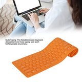 Foldable Silicone Keyboard, 108-Key Rollup, Usb Wired, Mute, Soft Touch For Pc, Laptop, Notebook