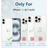 For Iphone 16 Phone Case: For Iphone 16 Case With Kickstand Shockproof Military Grade Protective Cover - Dual Layer Full Protection Sturdy Matte Textured Drop Proof - 6.1 Inch Black