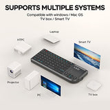 Mini Keyboard With Touchpad, Bluetooth &2.4G Dual Mode & Backlit, Usb-C Rechargeable, Compatible With Ipad, Mac, Windows, Android - Ultra-Thin Portable For Travel, Office, Home - Black