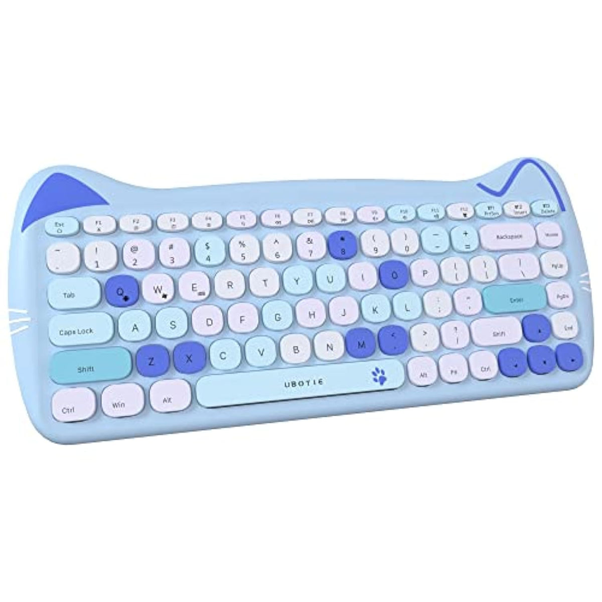 Bluetooth Wireless Keyboards, Colorful Cute Cat Deisgn Office Keyboards, Porta