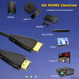 Short Hdmi Cable 1 Ft, 2-Pack 4K Uhd Hdmi Cables Male To Male Adapter For Arc