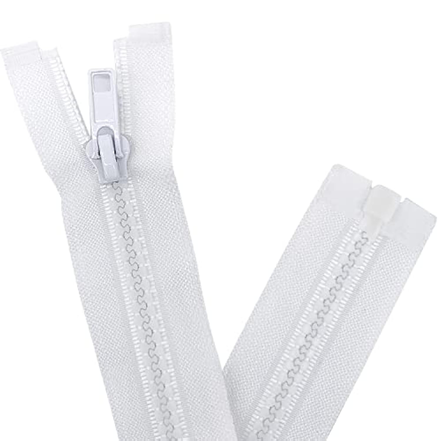 2Pcs #5 20 Inch Separating Jacket Zippers For Sewing Coats Jacket Zipp