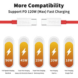 For Supervooc Usb-C To Usb-C Cable For Oneplus 10T 6.6Ft, 2-Pack Type C Warp Charge Dash Charger Cable 65W Super Fast Pd Charging Cord For Oneplus 9 Pro 8T 8 Pro 7T Ipad Pro Macbook Pro Air