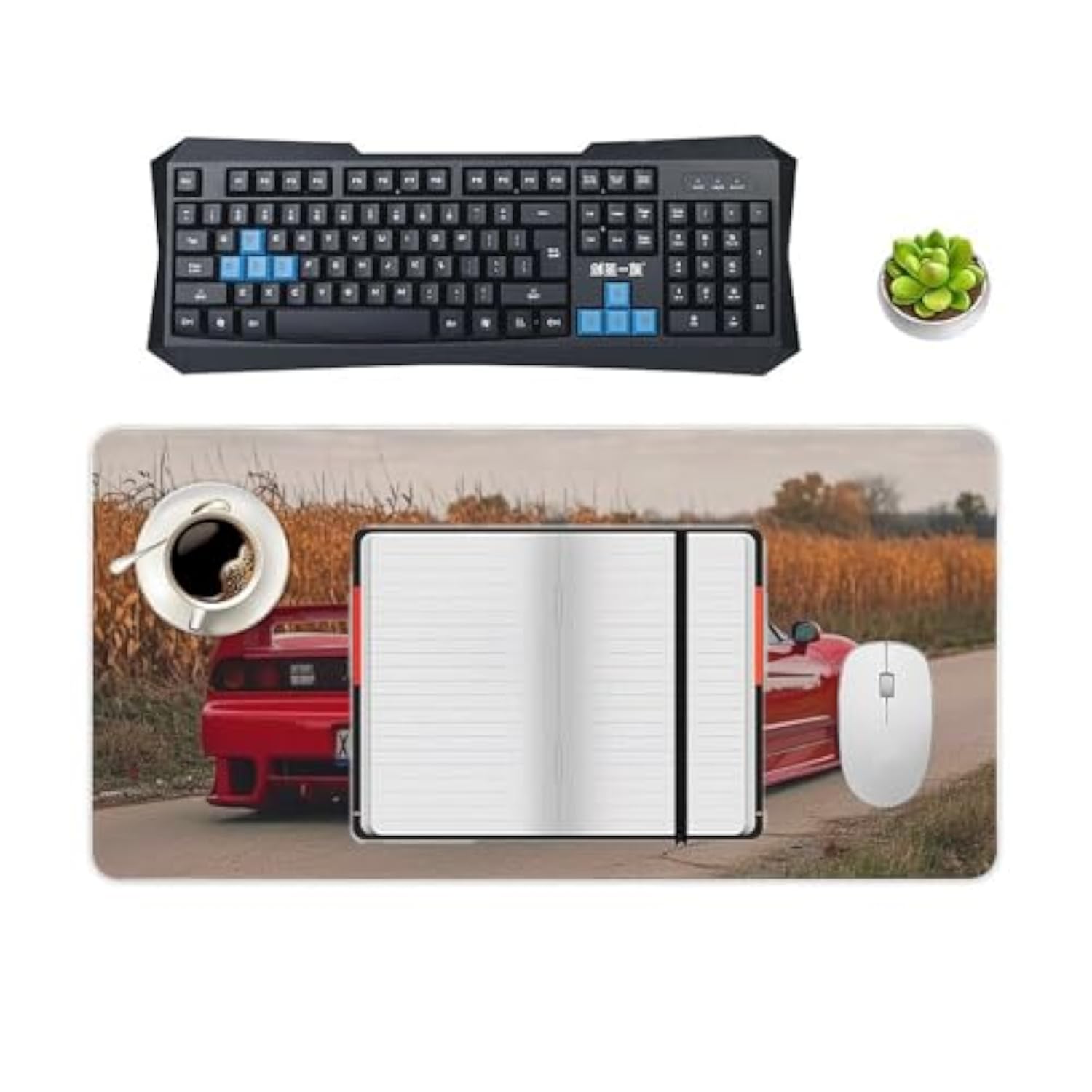 Jdm Car Nsx Red Large Gaming Mouse Pad Non-Slip Rubber Base Desk Mat Computer Accessories For Office & Gaming Setups 30X60Cm