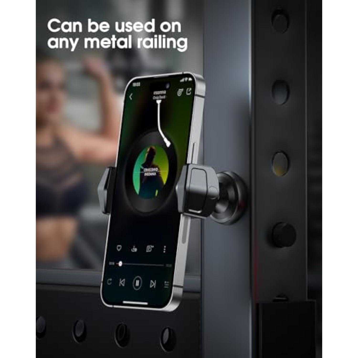 Gym Magnetic Phone Holder, 360° Rotatable Magnet Phone Holder For Gym Workout-Record, [N55 Super Magnet] Magnetic Cellphone Holder For All 4-7 Inch Smartphones