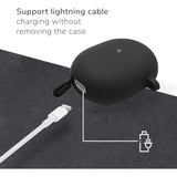 For Google Pixel Buds Pro & Buds Pro 2 Case Cover With Cleaner Kit, Soft Silicone Shockproof Protective Case Skin With Keychain For Men Women, Black