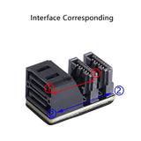 90 Degree Duale Sata 7Pin Male To Dual Female Connetcor For Low Profile Mother