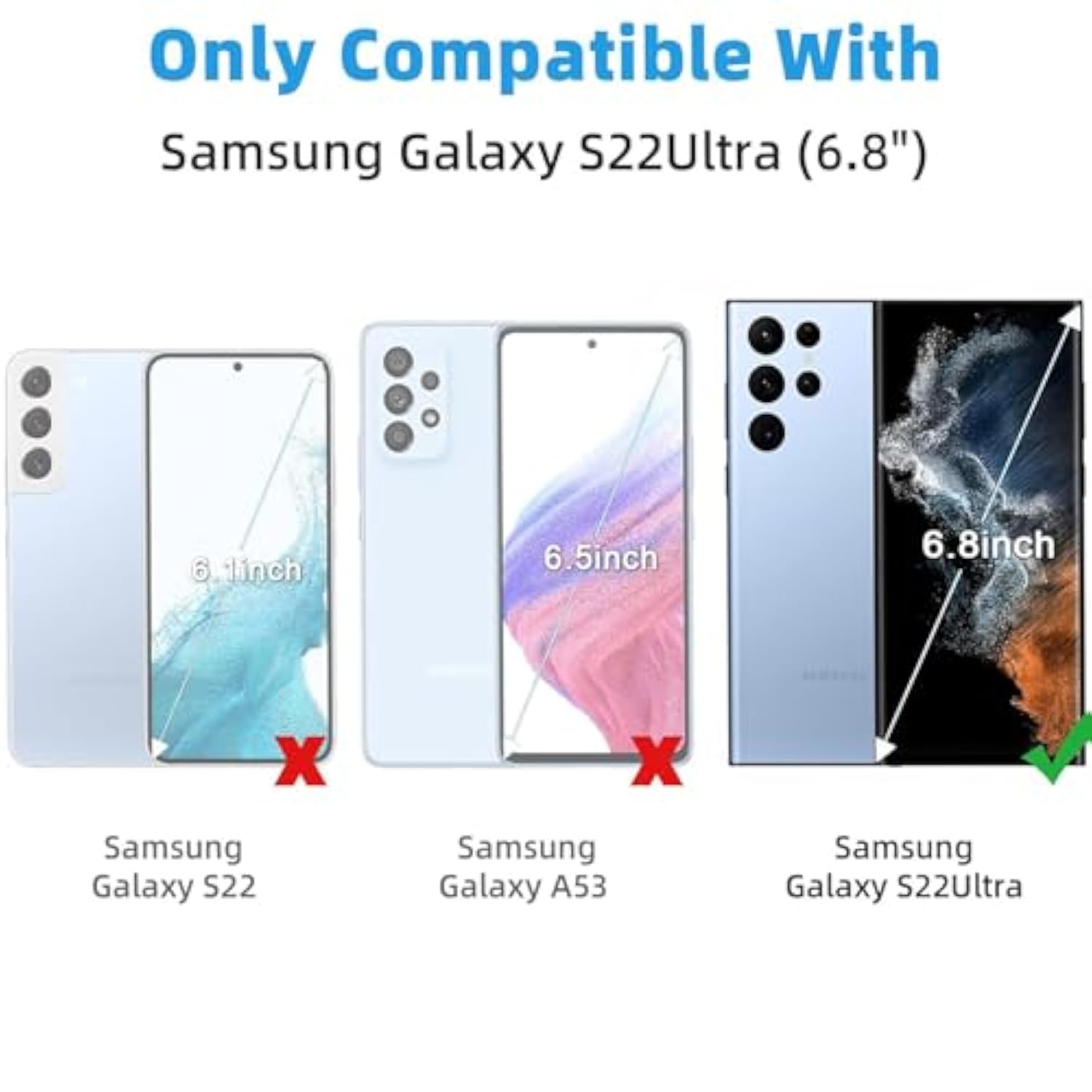 3 Pack Privacy Screen Protector Compatible With Samsung Galaxy S22 Ultra, Anti-Spy Tpu Hydrogel Protective Film For Samsung Galaxy S22 Ultra 6.8" - Support Fingerprint Unlock, Self-Healing