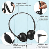 20 Pack Classroom Kids Headphones On Ear Headphones Over The Head Earphones For Student School Children Teen Boys Girls Adults, Black
