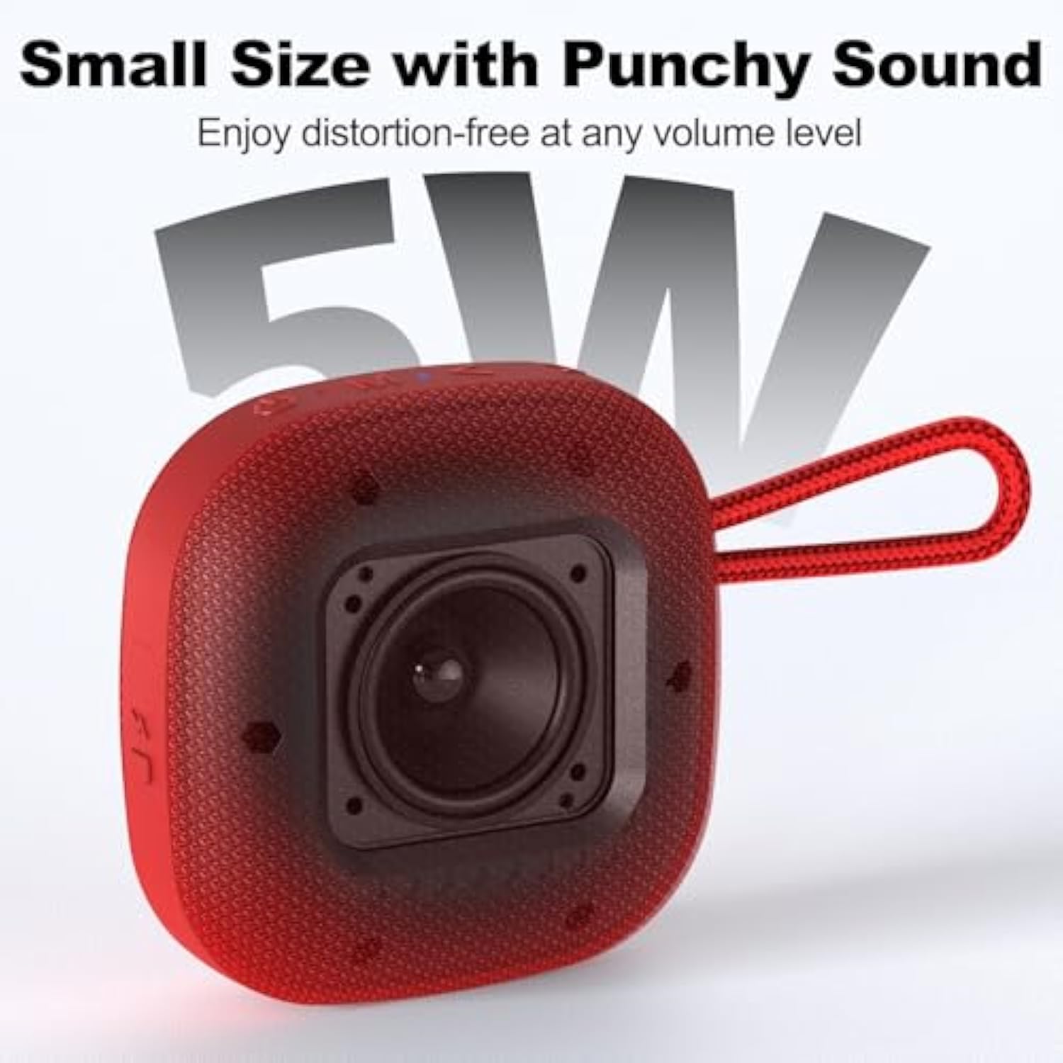 Bluetooth Speaker Portable Wireless Speakers - 16 Hours Playtime Waterproof Speaker, Loud Stereo Sound, Mini Speaker With Tws, Built-In Mic, Strap To Carry For Home Travel Sport, Red