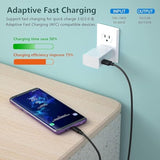 Adaptive Fast Charging Wall Charger Adapter, 6-Pack Fast Charging Block Travel Usb Charger Box Compatible Samsung Galaxy S10 S9 S8 S7 S6 Note 8 9, Iphone, Lg, Htc And More (White)