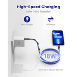 16Ft Extra Long Iphone Charger Cord, 2-Pack [Mfi Certified] 16 Ft Usb C To Lightning Cable Fast Charging Nylon Braided Iphone Charger Cable For Iphone 14/14 Pro/14 Pro Max/13/12, Ipad, Airpods.