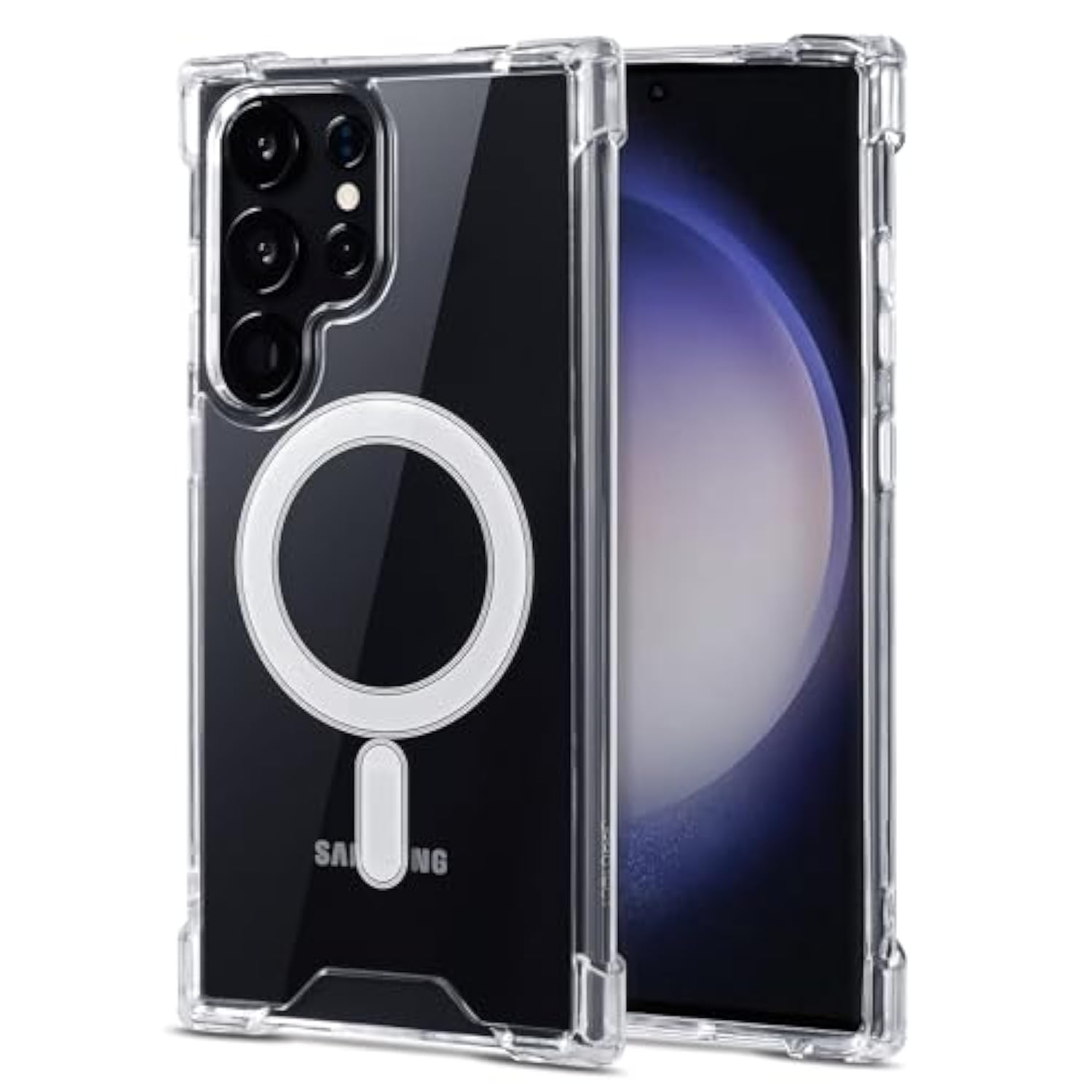 Magnetic Phone Case For Samsung Galaxy S23 Ultra Magsafe Case/Shockproof Transparent/Clear, Mag-St-S23U