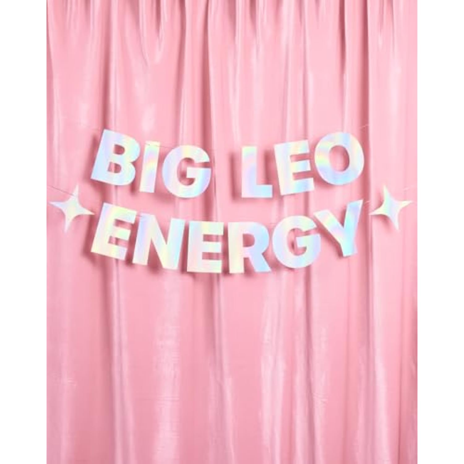 Big Leo Energy Birthday Party Iridescent Foil Banner - 5 Ft. | Zodiac Leo, Horoscope, Astrology Bday Party Decorations Gift