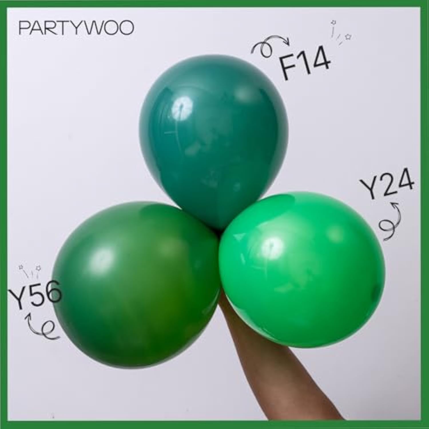 127PCS Hunter Green Balloons Garland Arch Kit Dark Green Latex for Party Decorations