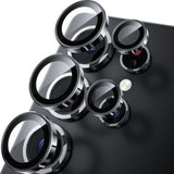 For Samsung Galaxy S25 Ultra Camera Lens Protector - Ultra Thin Case Friendly, 9H Shatterproof Tempered Glass With Aluminum Metal Circle Camera Screen Protector Cover Accessories, Black