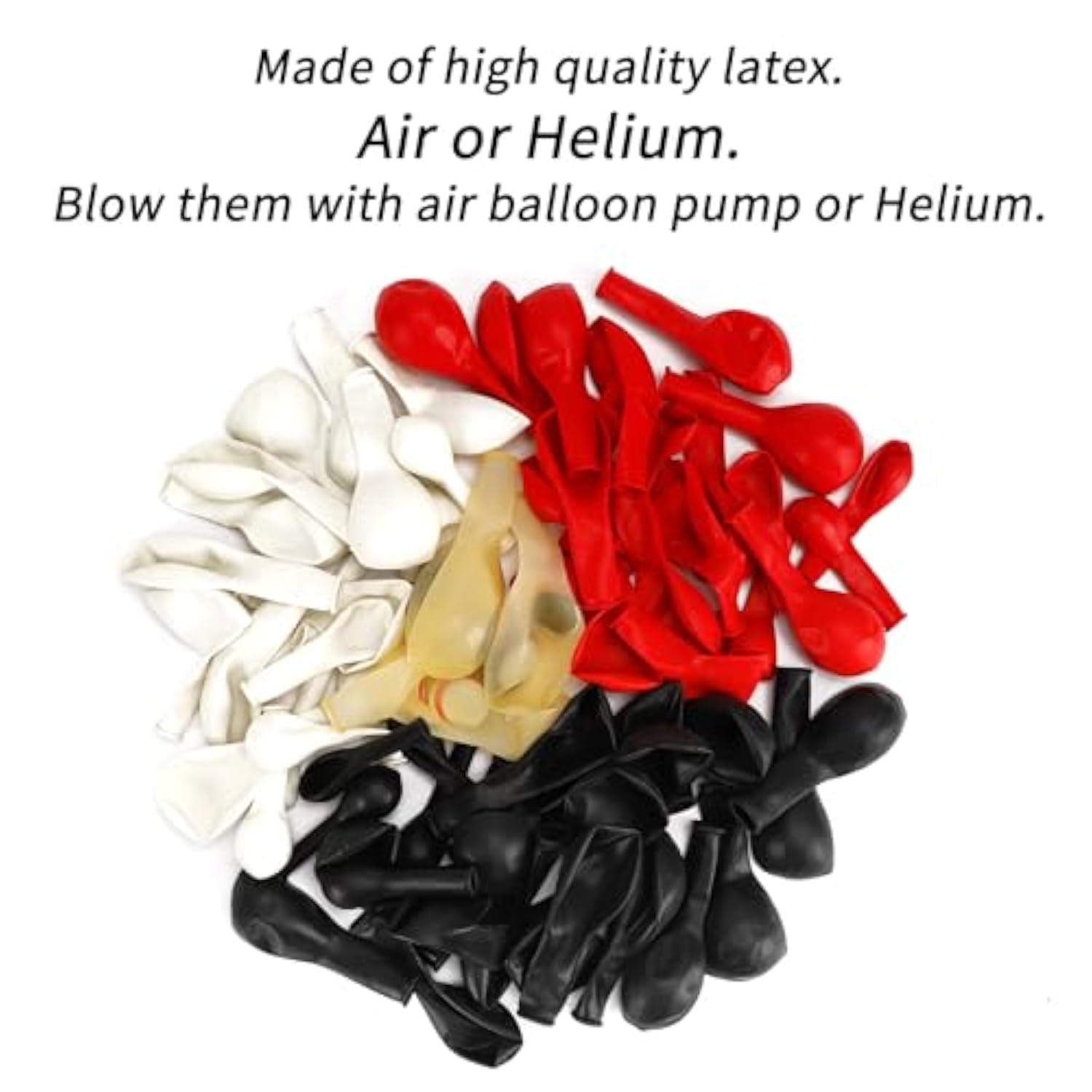 129pcs Red Black White Balloon Garland Kit with Confetti for Party Decorations