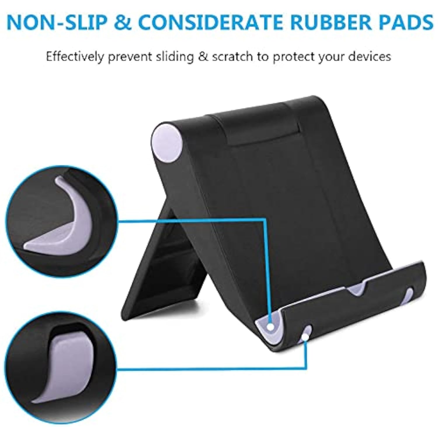 Cell Phone Stand Multiangle,?2 Pack? Tablet Stand Universal Smartphones For Holder Tablets(611"), Ereader, Compatible Phone Xs/Xr/8/8 Plus/7/7 Plus, Galaxy S8/S7/Note 8, Air, Mini, Pixel 2(Black)