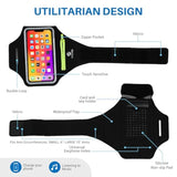 Sports Armband for iPhone & Galaxy - With AirPods Pocket & Key Holder