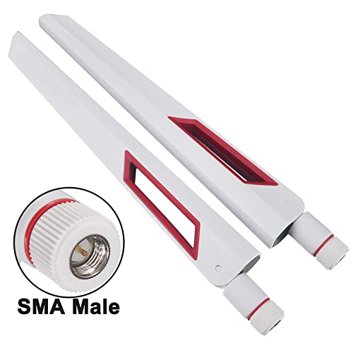 Dual Band Wifi Antenna 2.4G 5G 5.8Ghz Router Antenna Sma Male Universal Antenna For Pc Desktop Fpv Drone Ps4 Asus Ac88U Ac87U Antennas Wlan Wifi Antenne Booster Pack Of 2