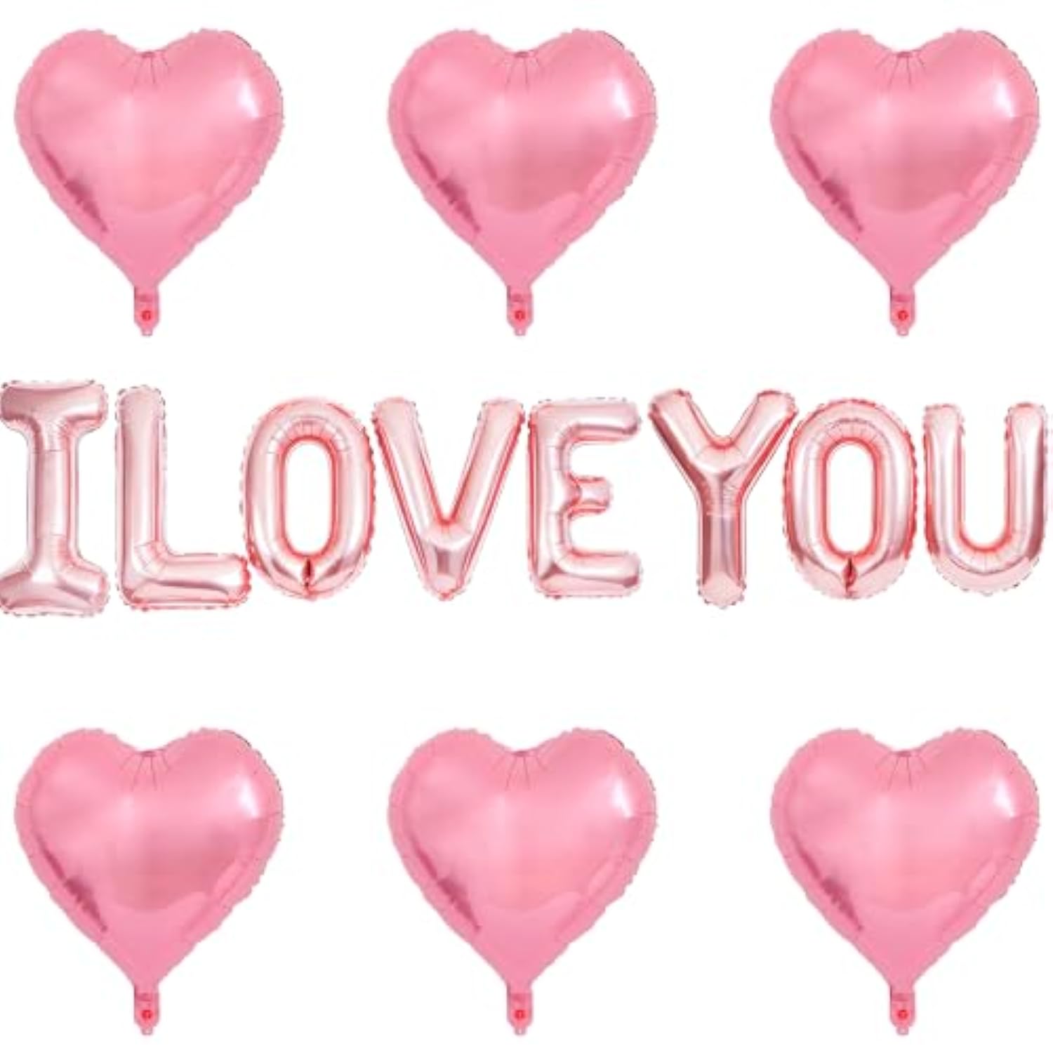 16In I Love You Balloons, 6Pcs Heart Shaped Balloons, Perfect For Bachelor,Bachelorette Parties, Engagement Parties, Valentine'S Day, And Bridal Parties.