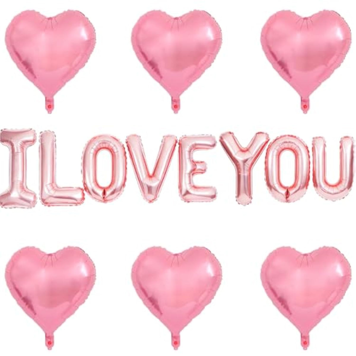 16In I Love You Balloons, 6Pcs Heart Shaped Balloons, Perfect For Bachelor,Bachelorette Parties, Engagement Parties, Valentine'S Day, And Bridal Parties.