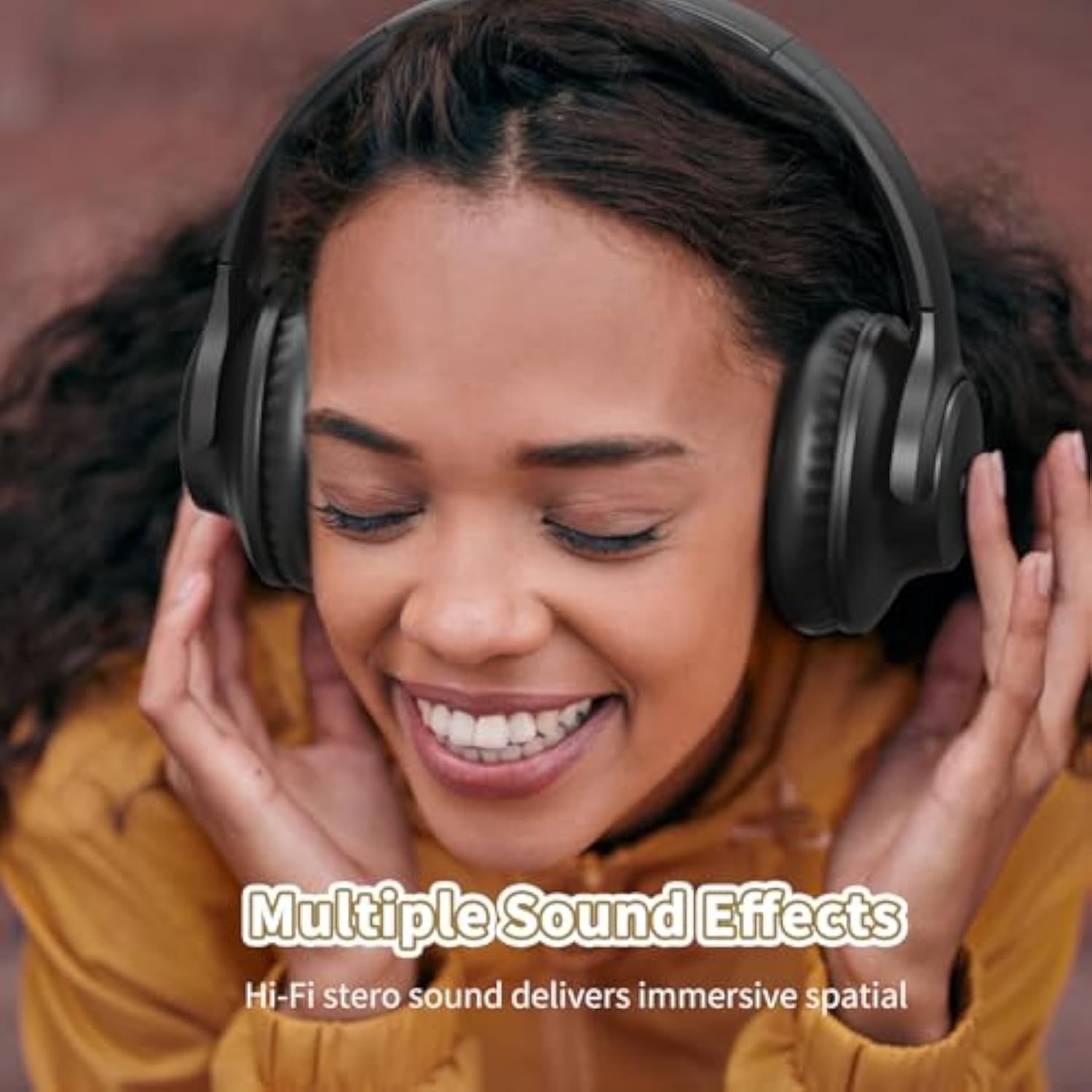 Bluetooth Headphones Over Ear, 65 Hours Playtime Wireless Headphones With Microphone, Foldable Lightweight Headset With Deep Bass, Hifi Stereo Sound For Travel Work Cellphone