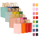 Large Kraft Paper Bags With Handles Bulk 13"X10"X5" 60-Pack Gift Bags 16 Solid Colors (Large Size) For Wedding, Baby Shower & Birthday Party