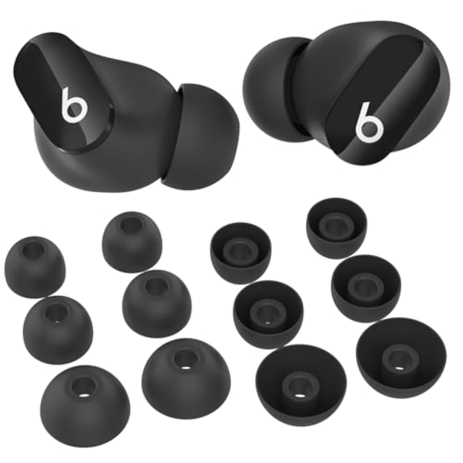 Ear Tips For Beats Studio Buds/Powerbeats Pro 2/Solo Buds/Fit Pro/Studio Buds+?Fit In The Charging Case?6 Pairs S/M/L Silicone Ear Covers Replacement Tips For Beats Wireless Bluetooth Earbuds